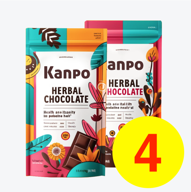 TEST 明治 漢方チョコレート Kanpo(5Topics bgDarkGreen textWhite)