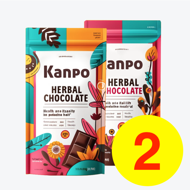 TEST 明治　漢方チョコレート Kanpo(5Topics bgDarkGreen textWhite)