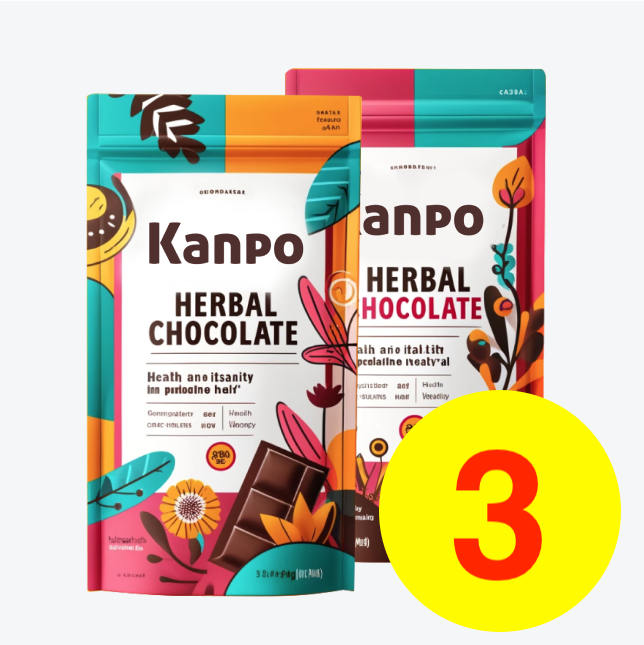 TEST 明治　漢方チョコレート Kanpo(5Topics bgDarkGreen textWhite)